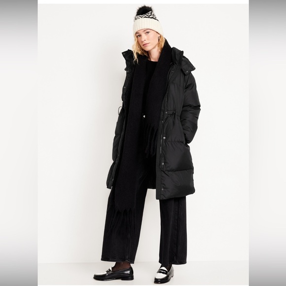 NWT OLD NAVY Water-Resistant Quilted Long Puffer Jacket - Picture 3 of 13